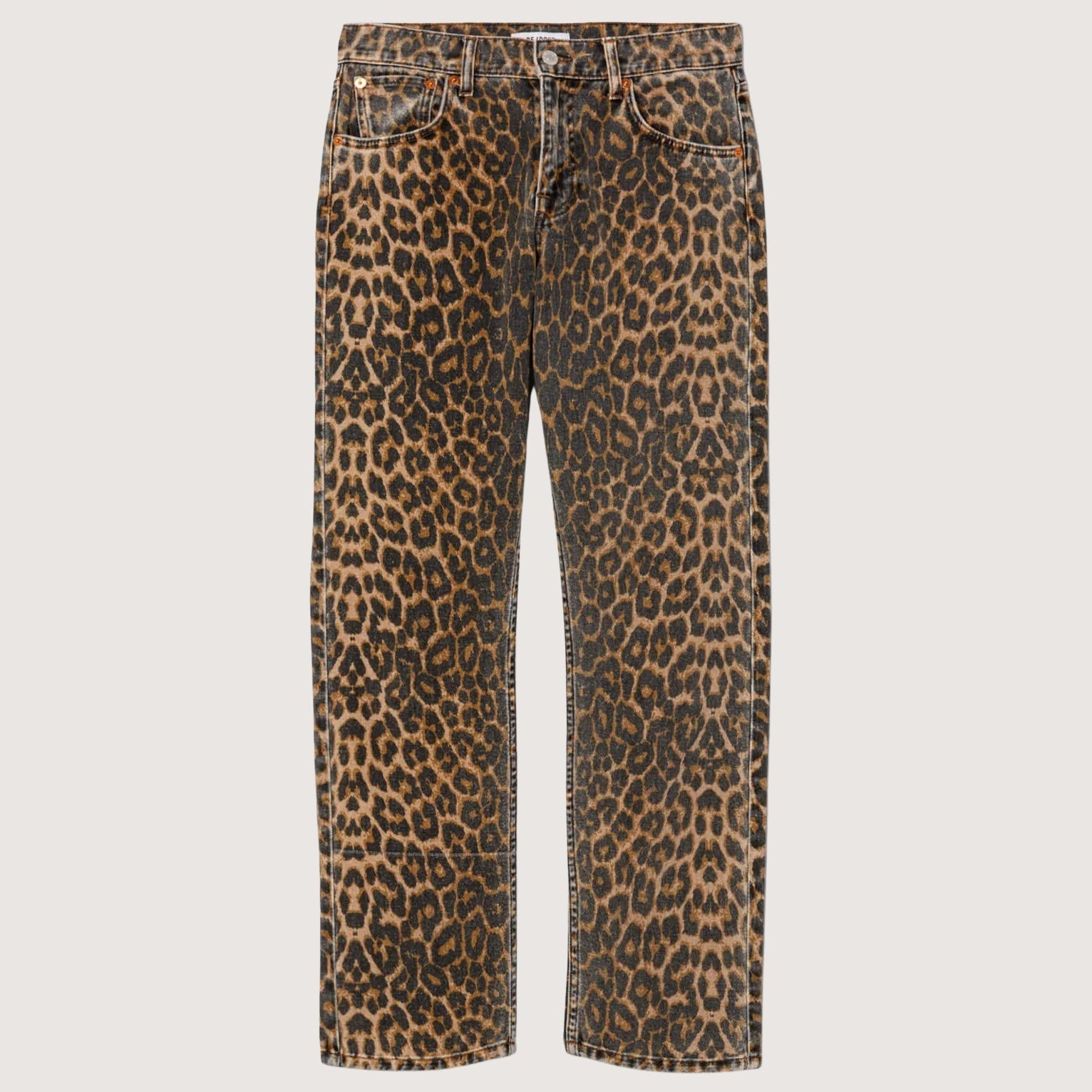 Mid Rise Blondie Crop - Leopardo