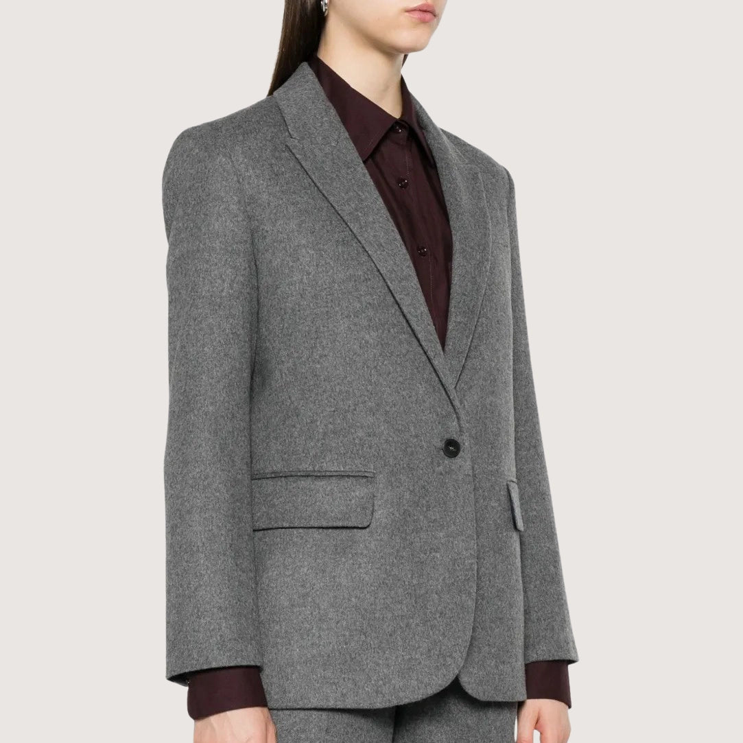 Wool Cloth Blazer Velour Details
