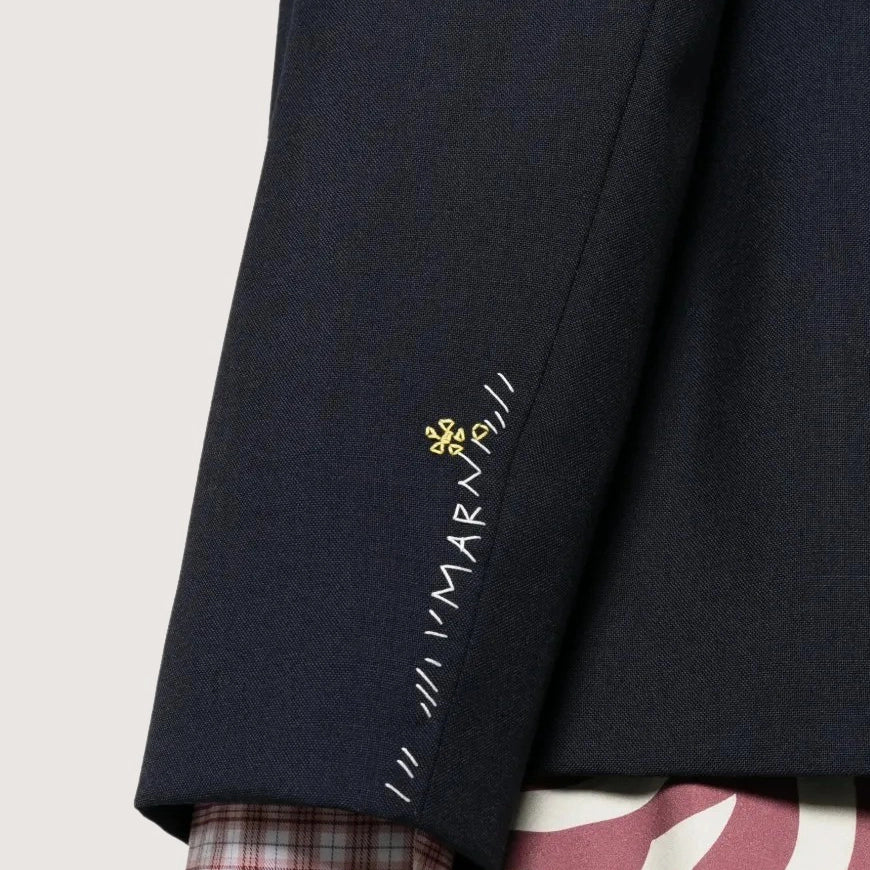 Jacket With Contrast Collar