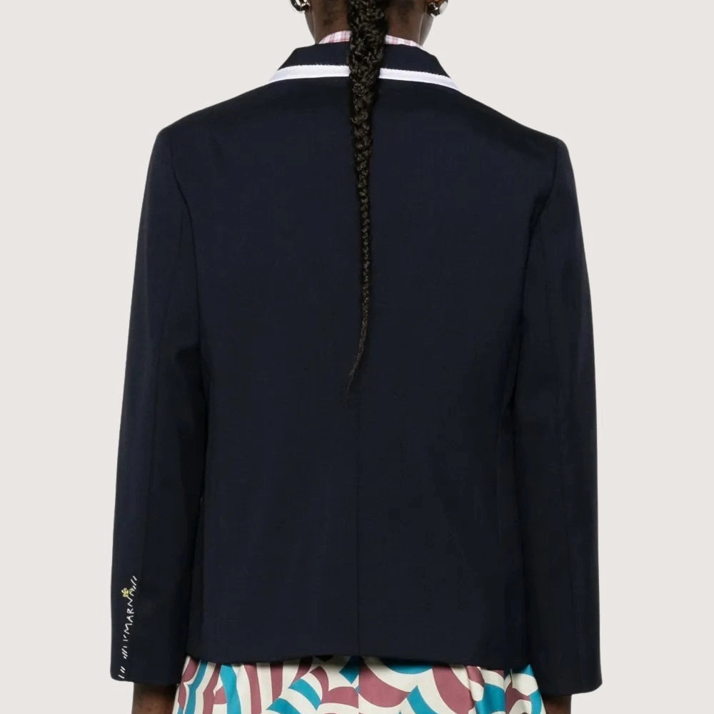 Jacket With Contrast Collar