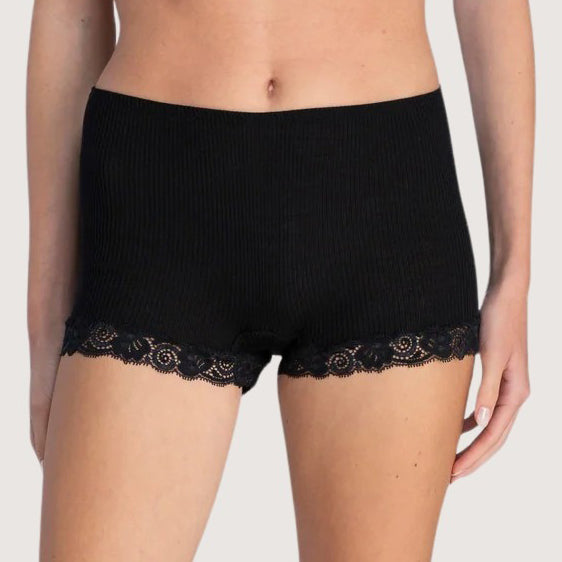 Wool & Silk Panties Leavers Lace - 3413
