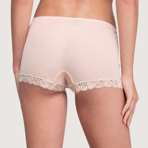 Wool & Silk Panties Leavers Lace - 3413