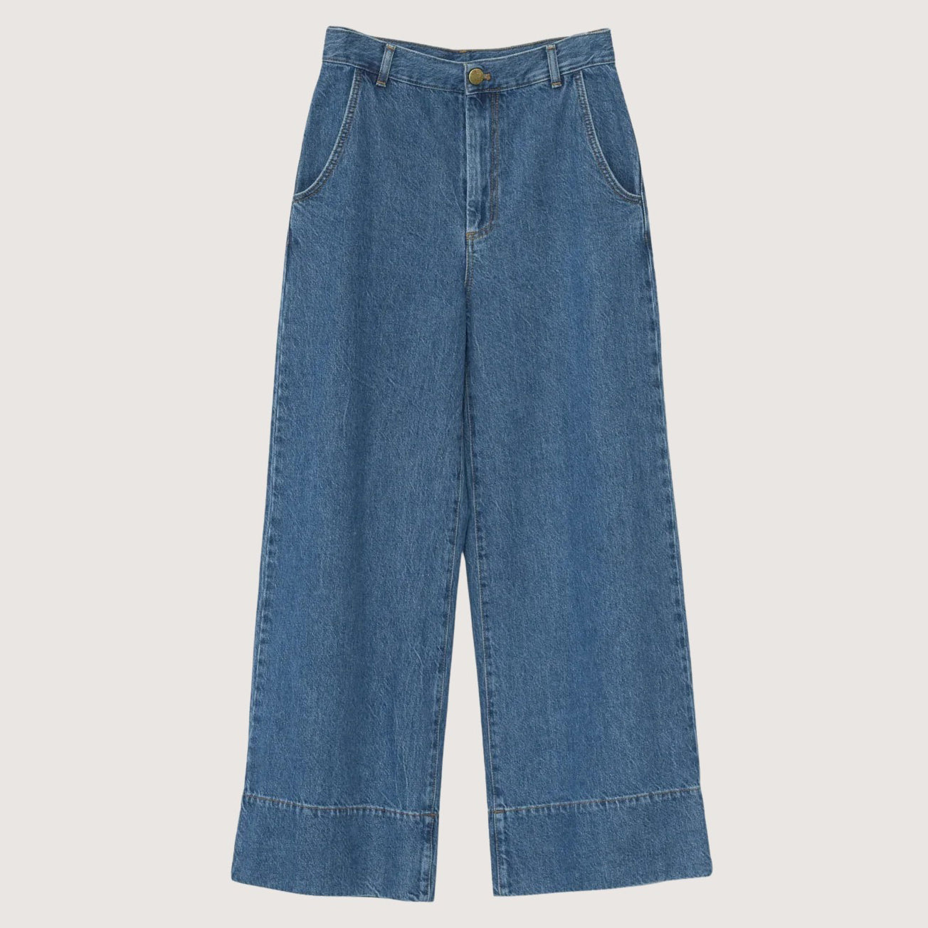 Hemp/Cotton Wide Leg Jeans