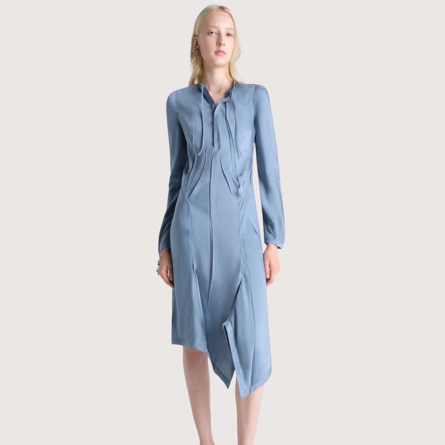 Creased Bias Dress