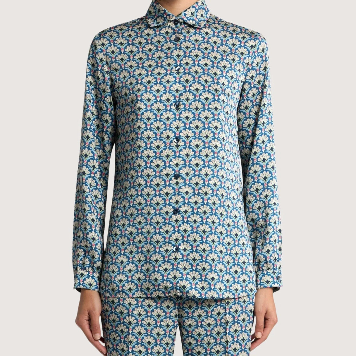 Shirt With Palm Motive