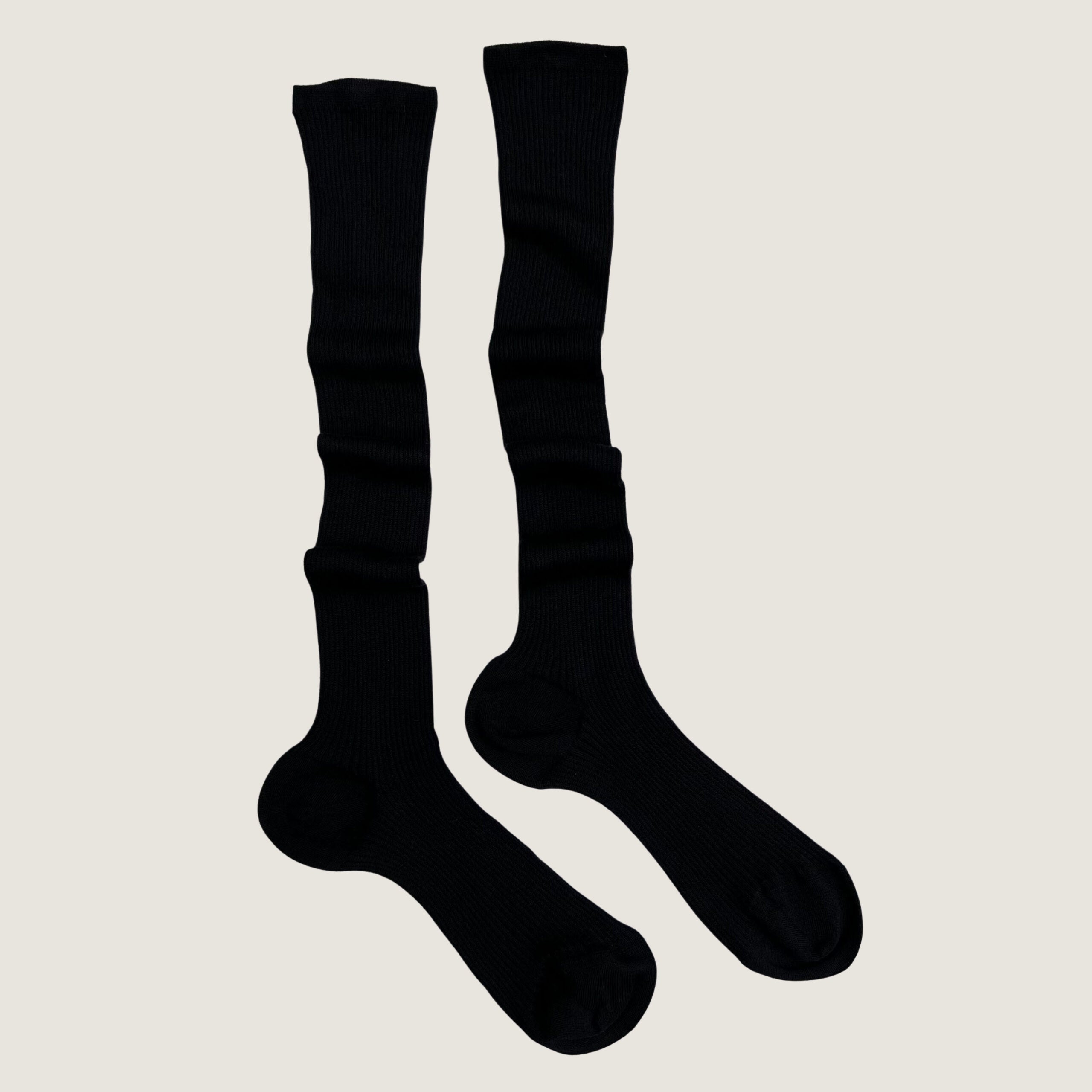 Ribbed Cotton Knee Socks