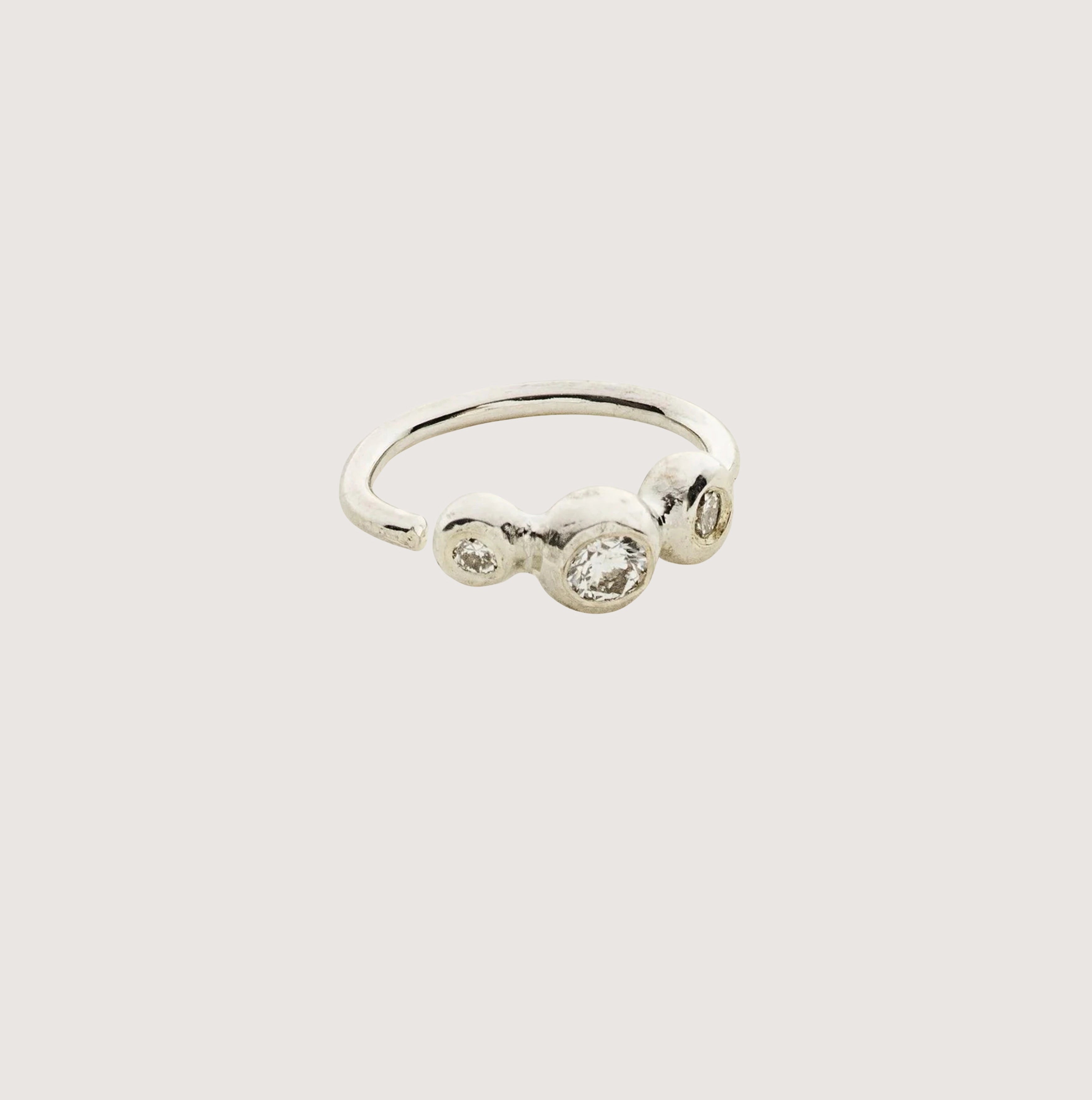 Mini Hoop With 3 Diamond