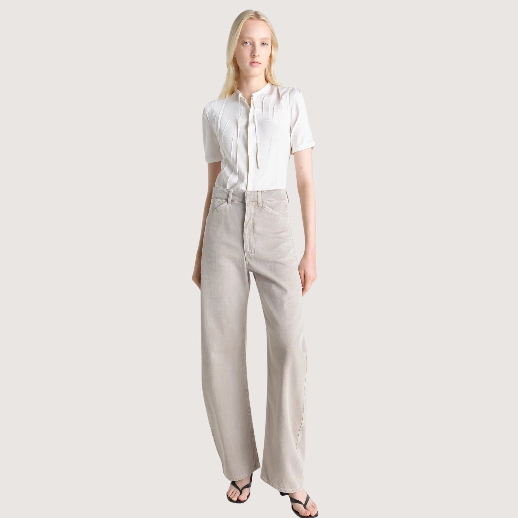 High Waisted Curved Pants