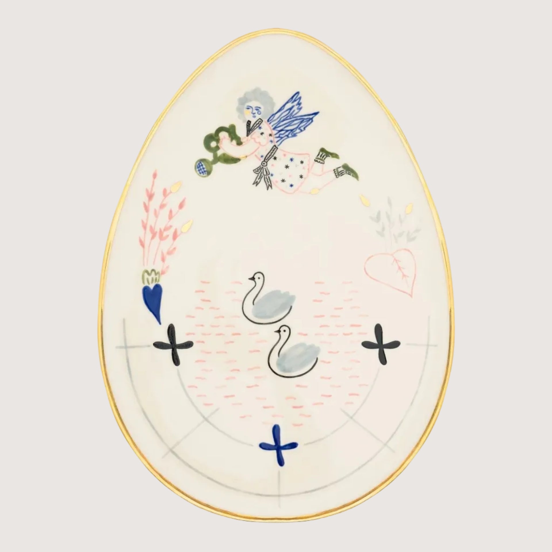 Oval Plate Naive Pond