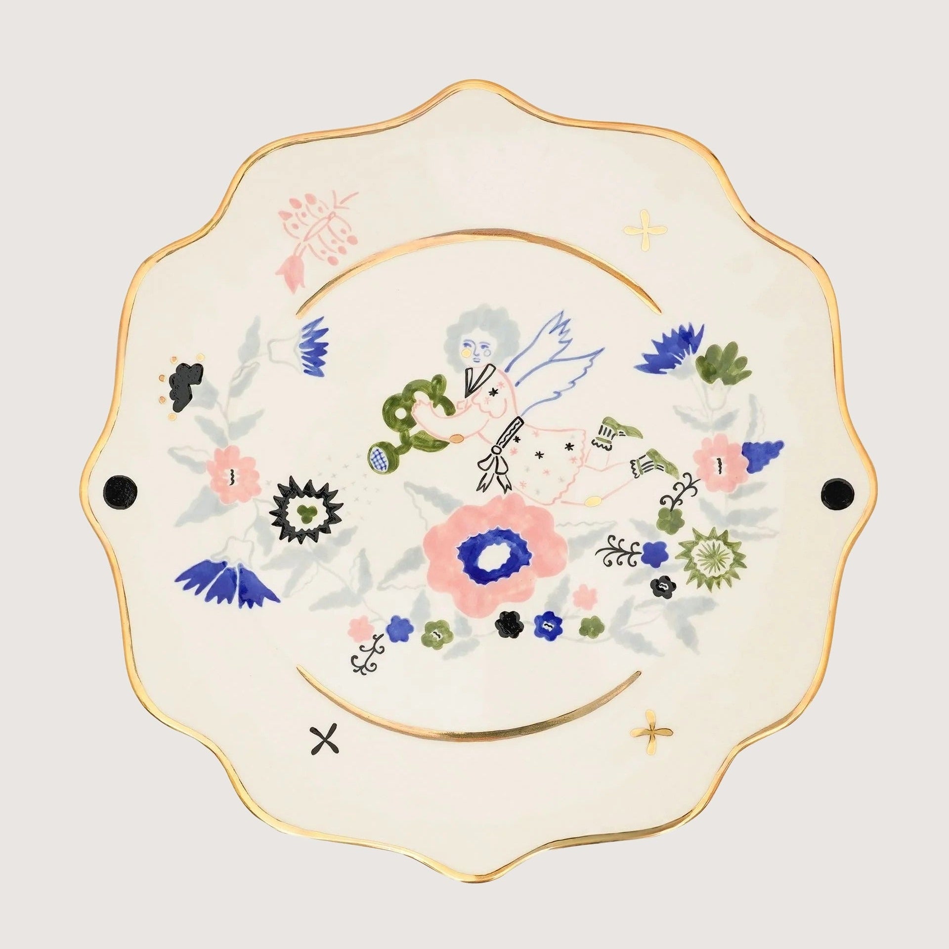 Square Plate Naive Garden