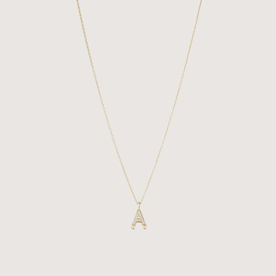 Simple A Necklace