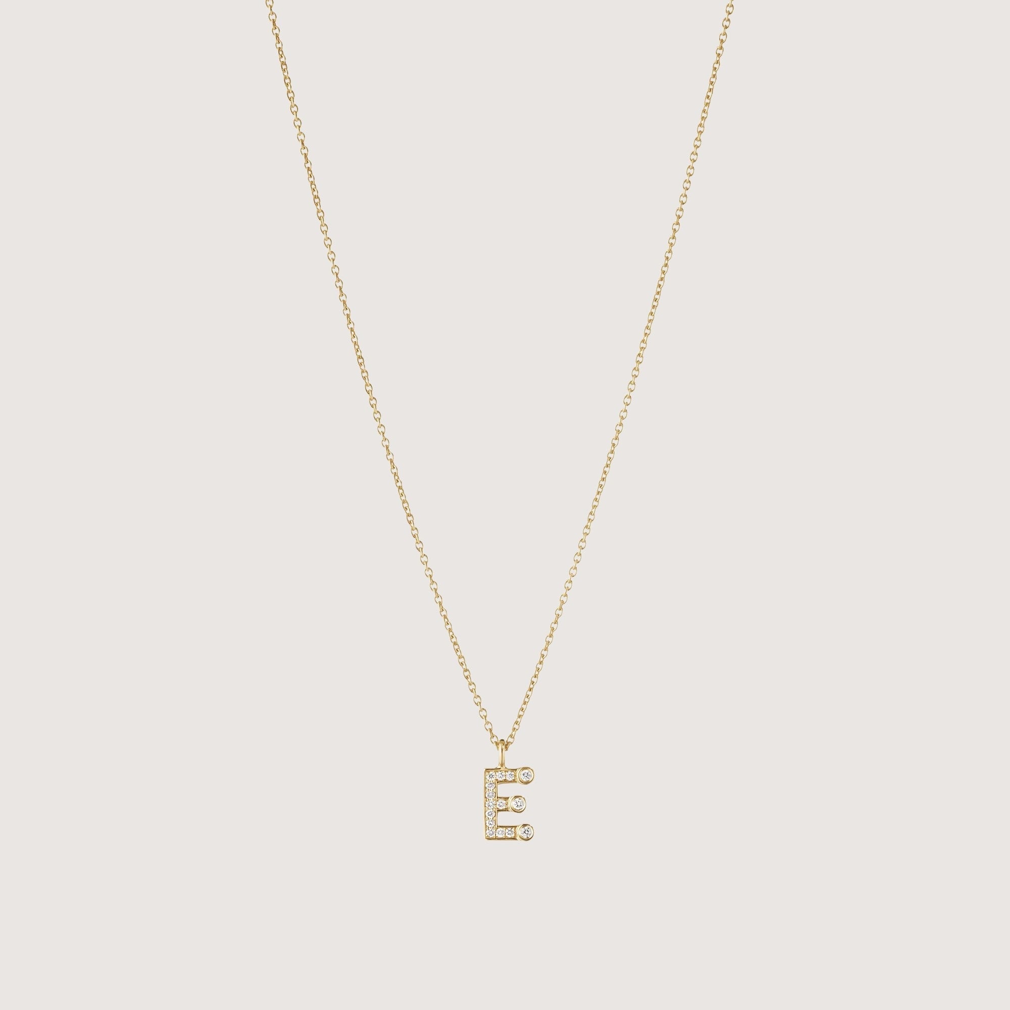 Simple E Necklace