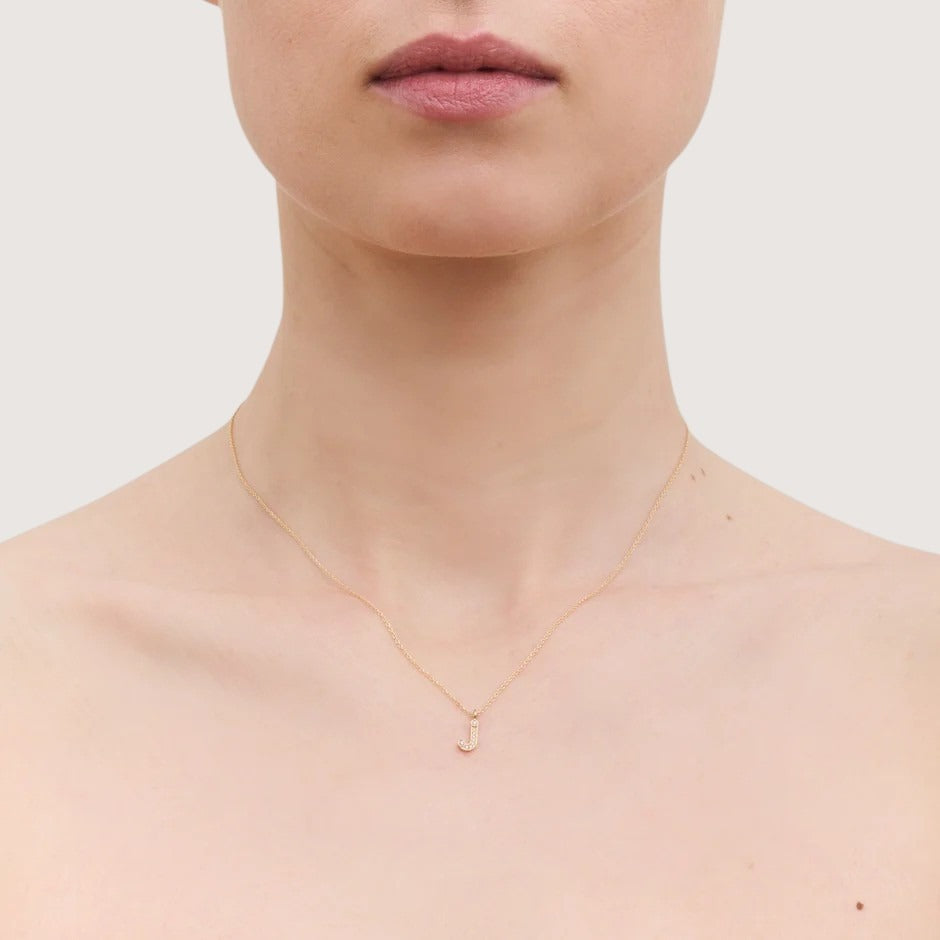 Simple J Necklace