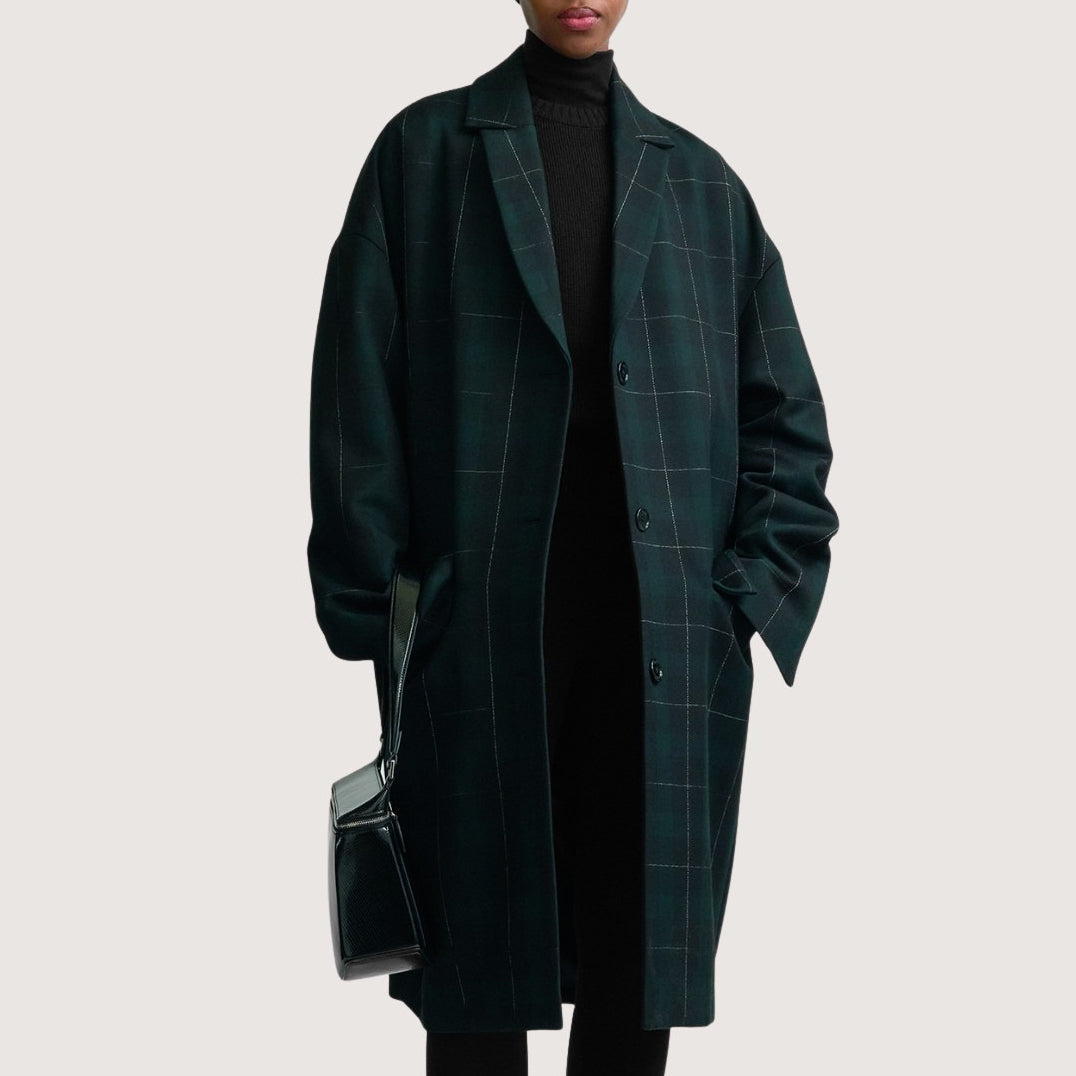 Wool Check Coat