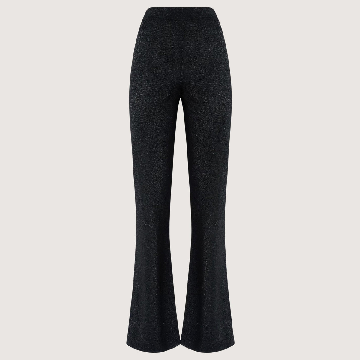 Lamé Fabric Flare Trousers