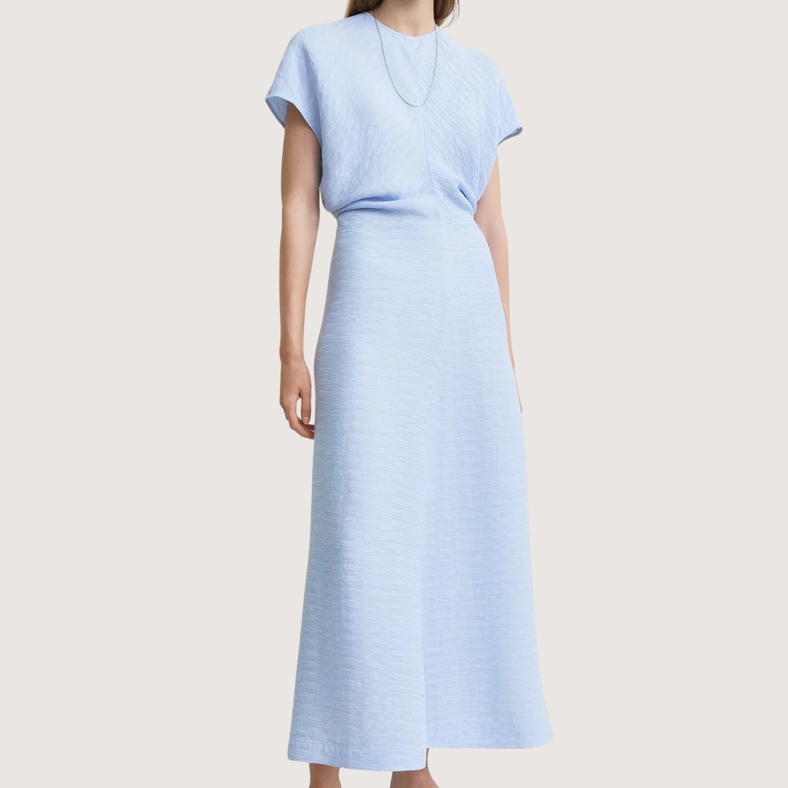 Slouch Waist Dress - Sky