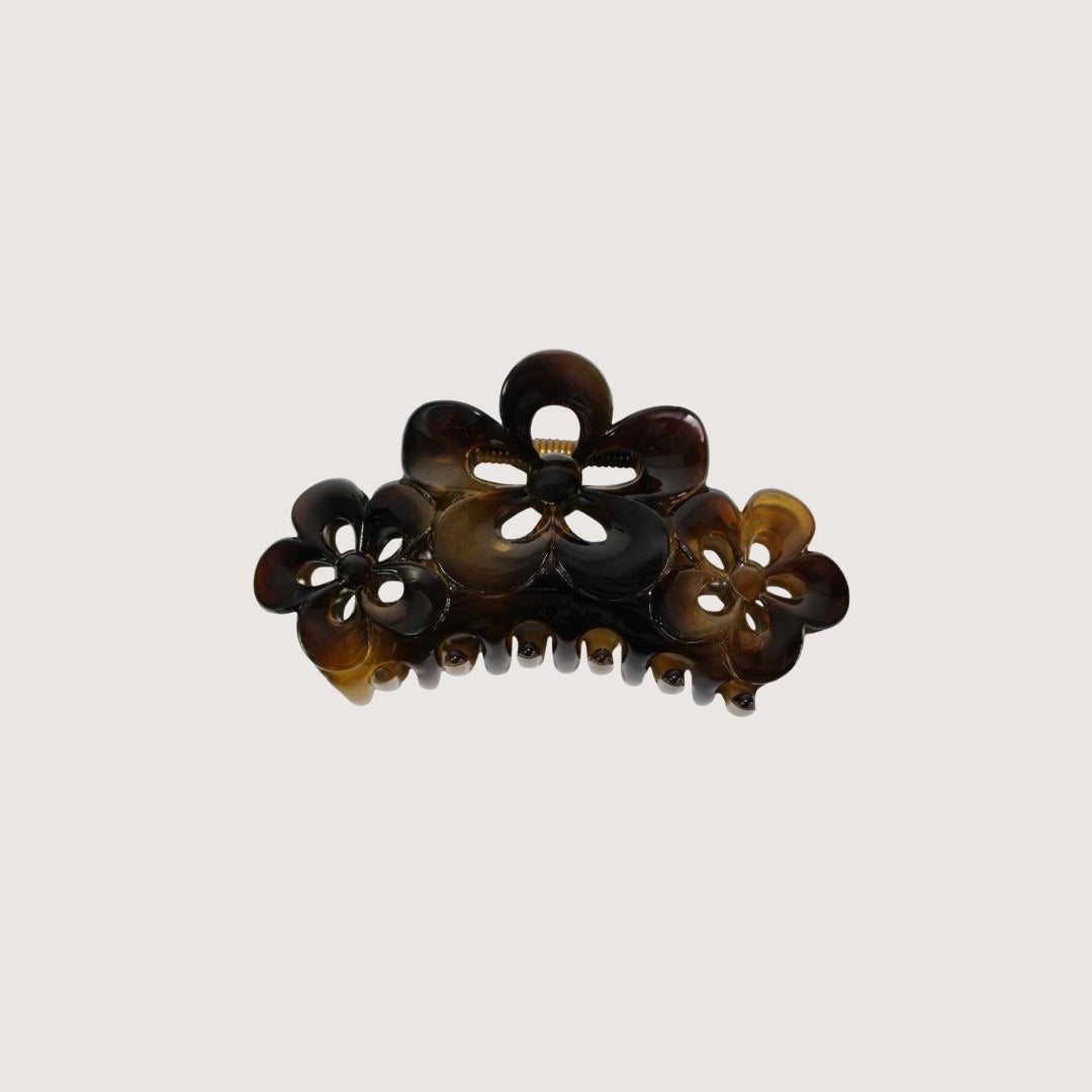 Fleur Hair Clip - Brown
