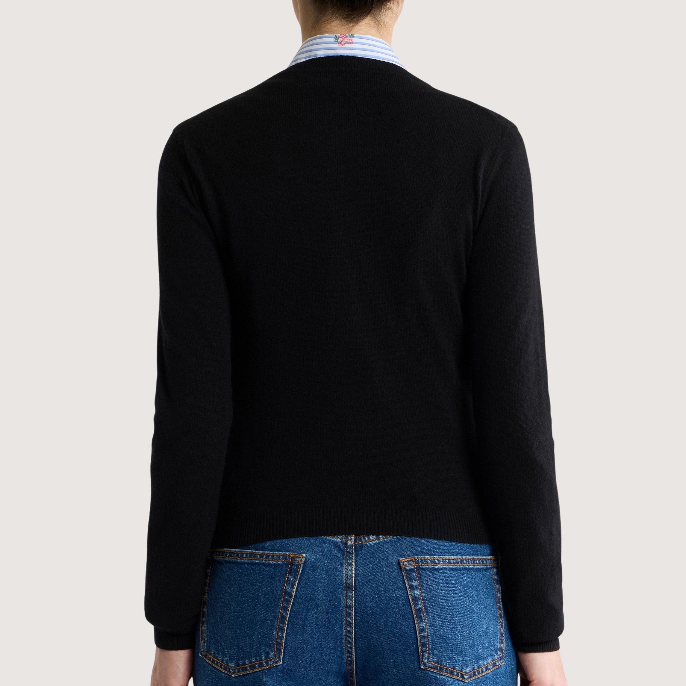 Wool & Cashmere Cardigan Embroidery & Beads