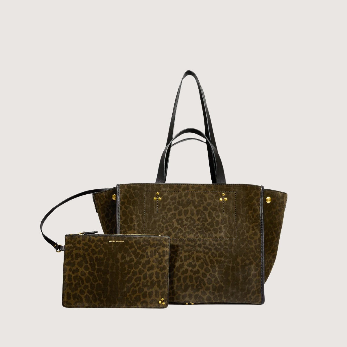 Leon Medium Leopard Bag - Kaki