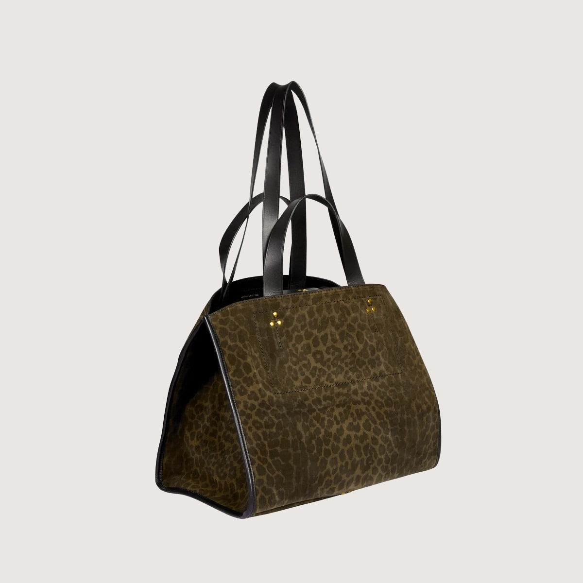 Leon Medium Leopard Bag - Kaki