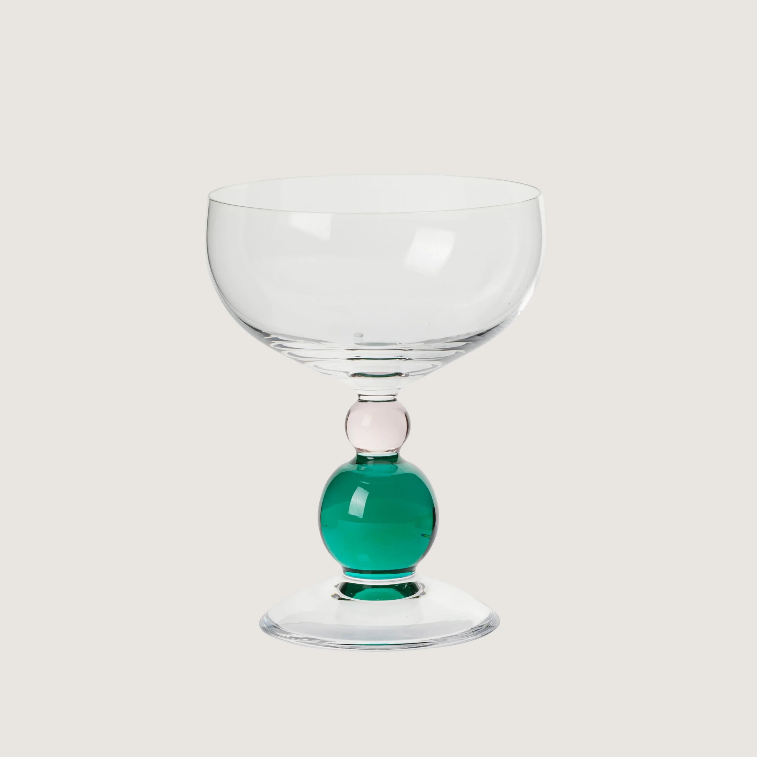 Noam Champagne Glass Emerald/Rose