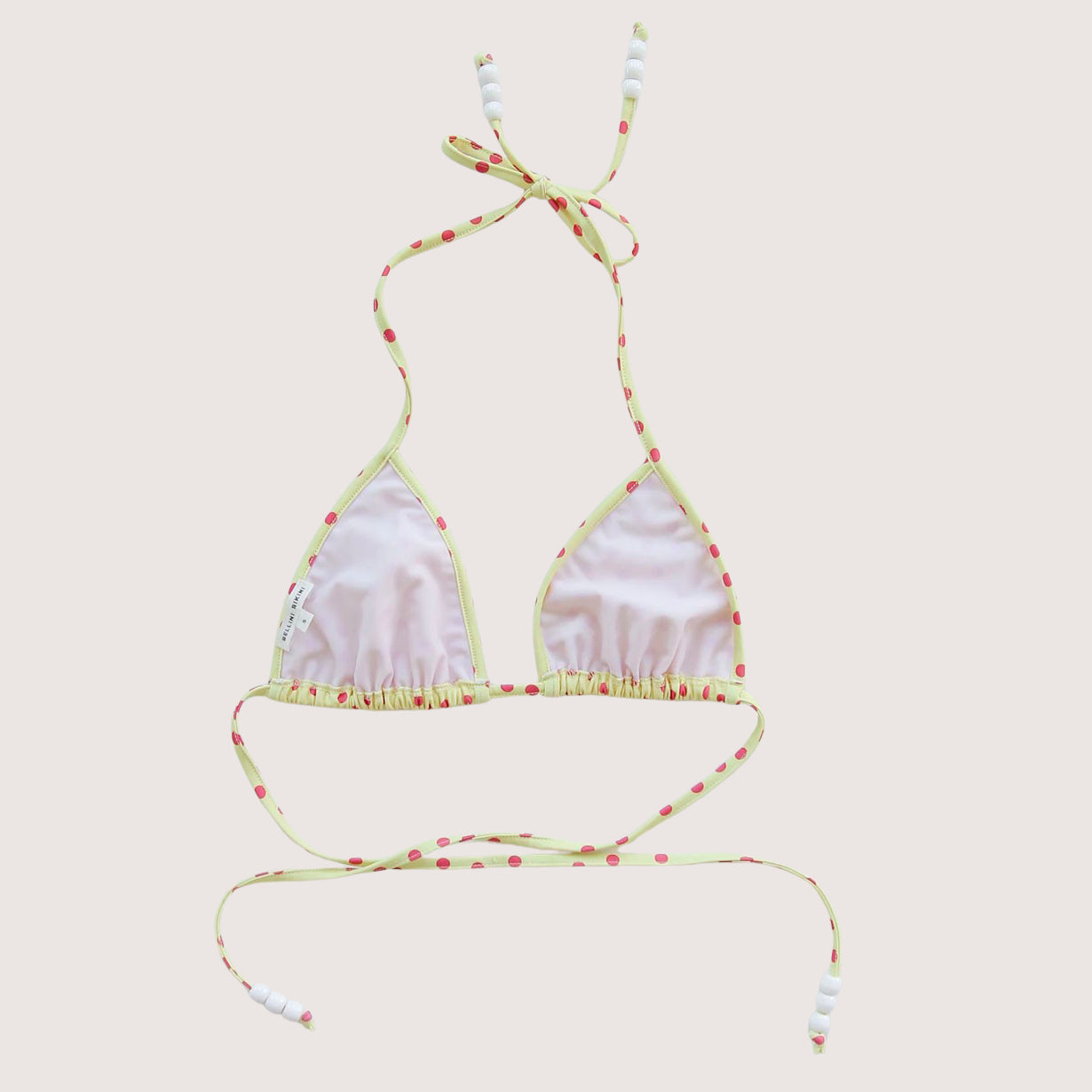 Daphne Bikini Top - Yellow Dot