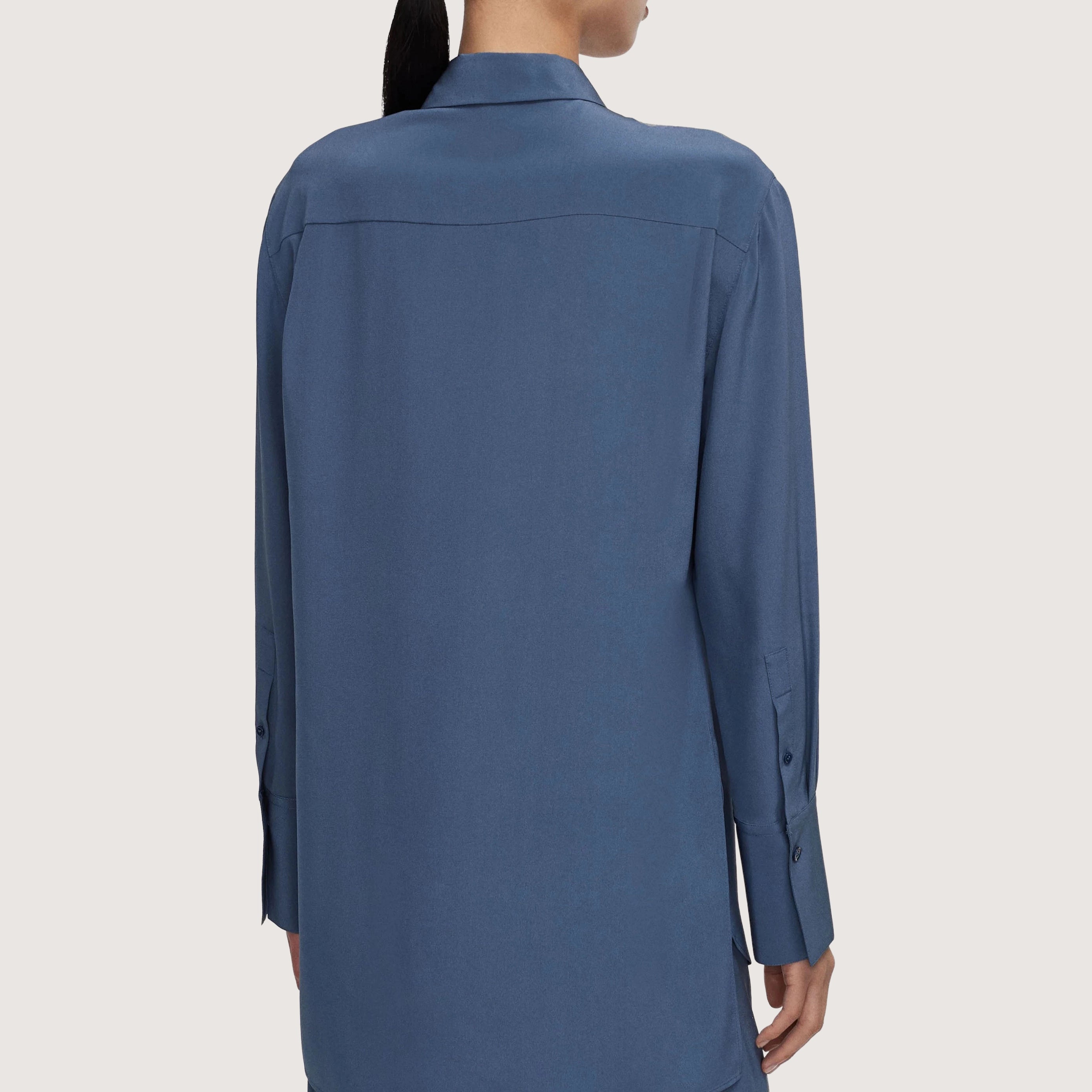Bold Crepe de Soie Silk Blouse