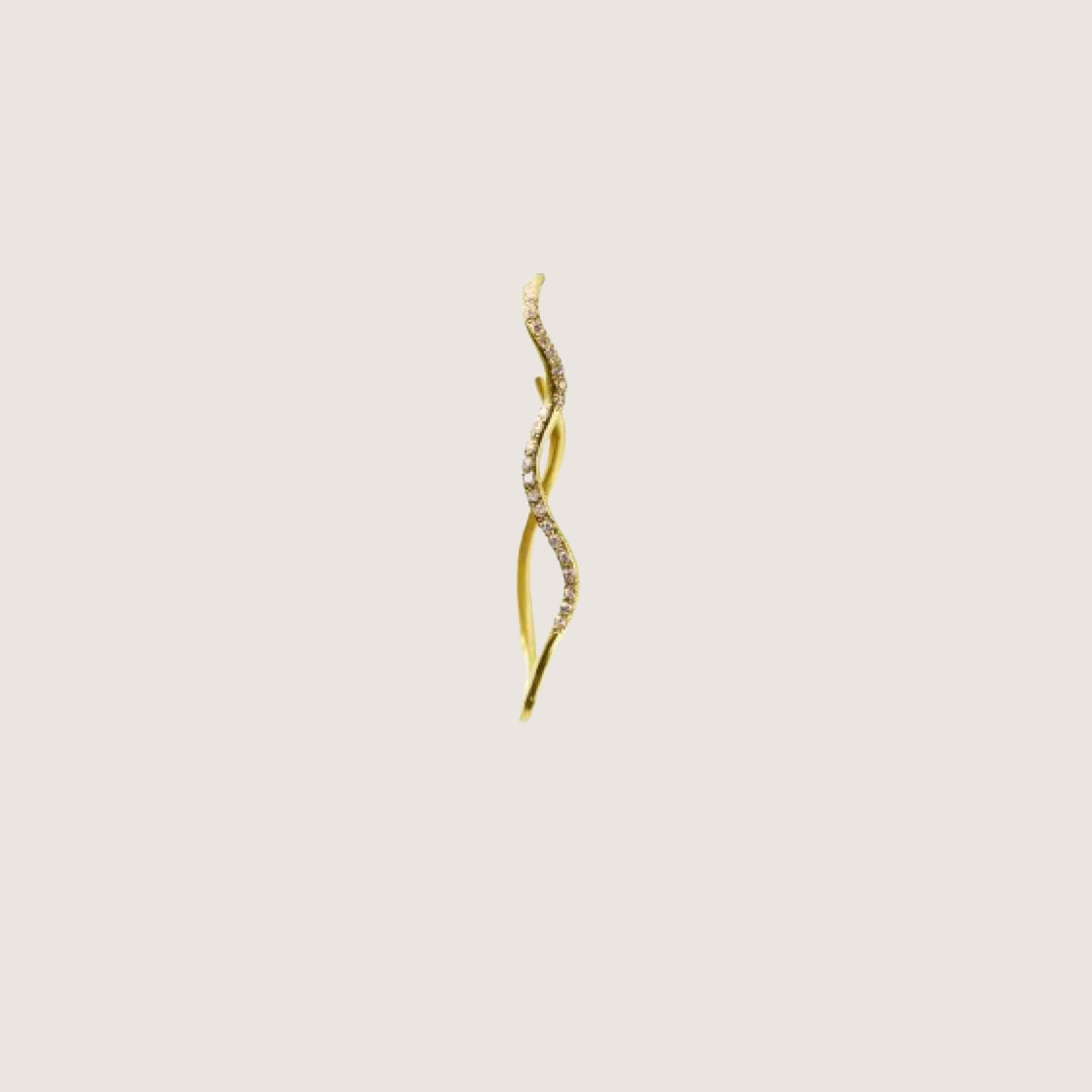 Wavy Diamond Hoop Big