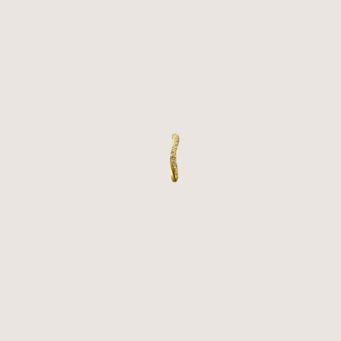 Wavy Diamond Hoop Petite