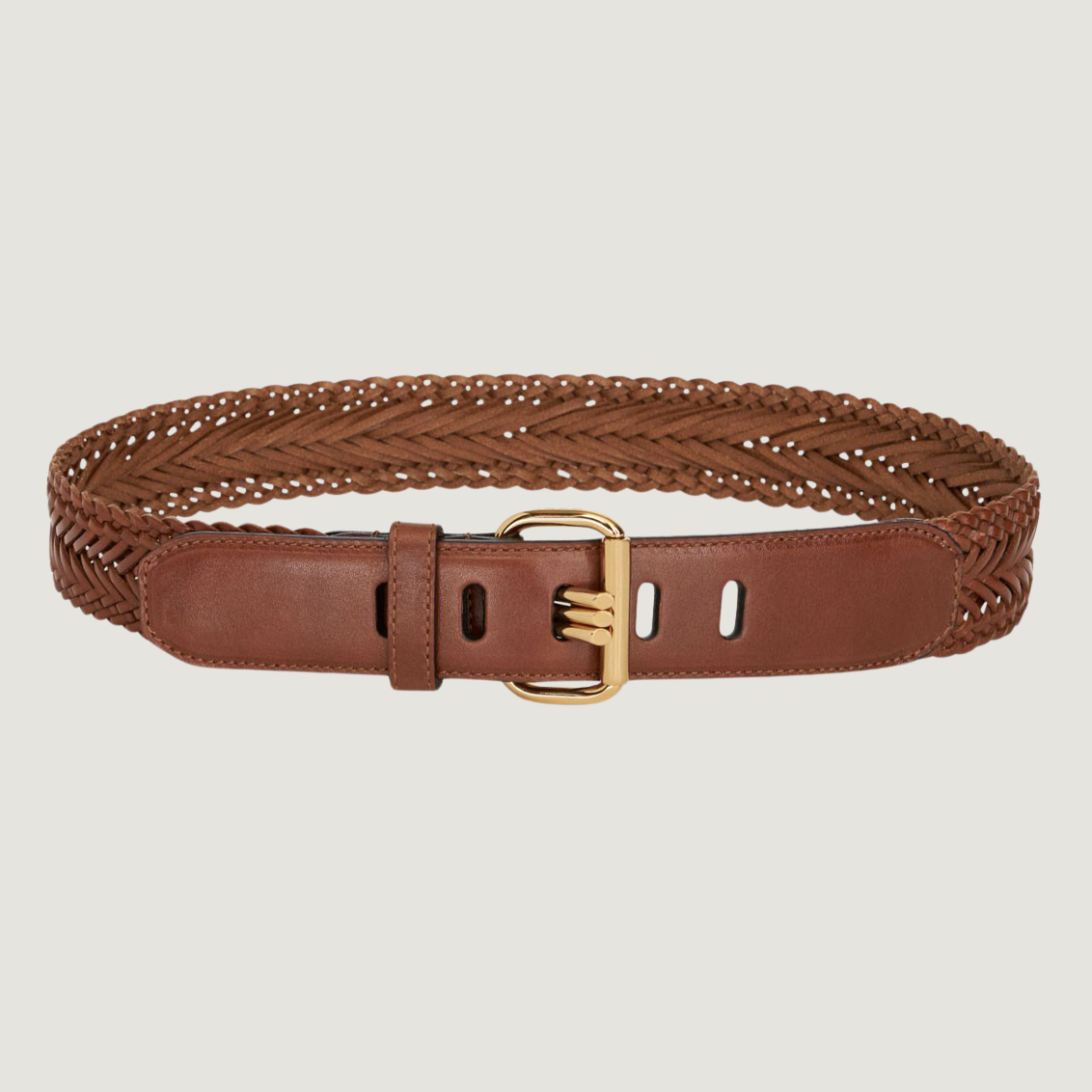 Triple Pin Belt Weaving Leather