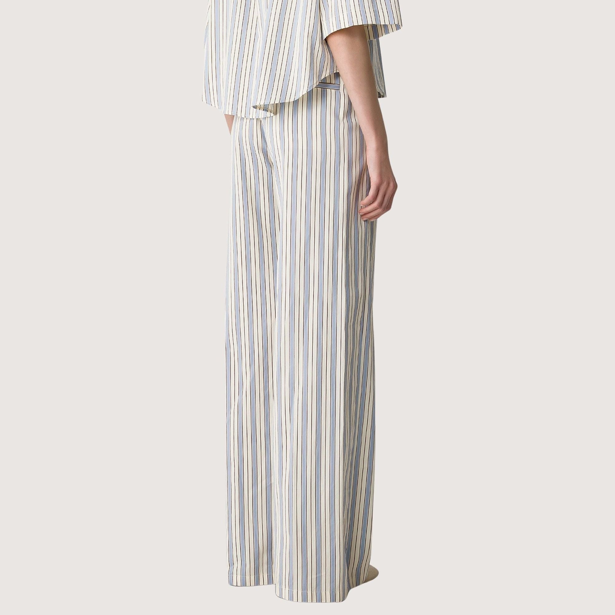 Pinstriped Straight Pants