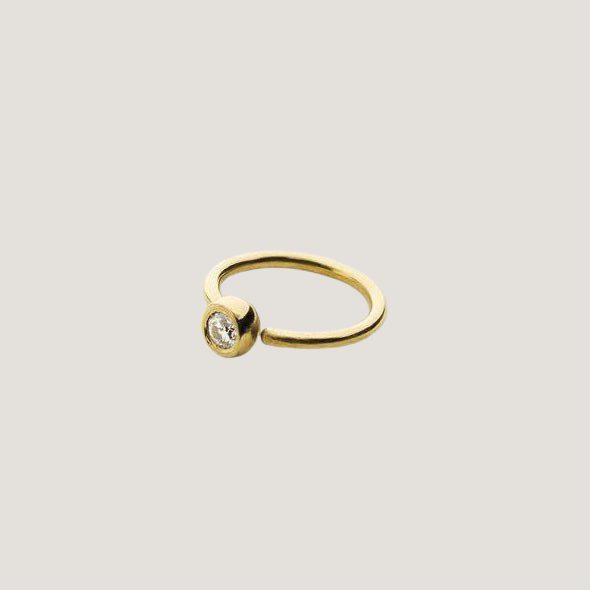 Mini Hoop With Diamond
