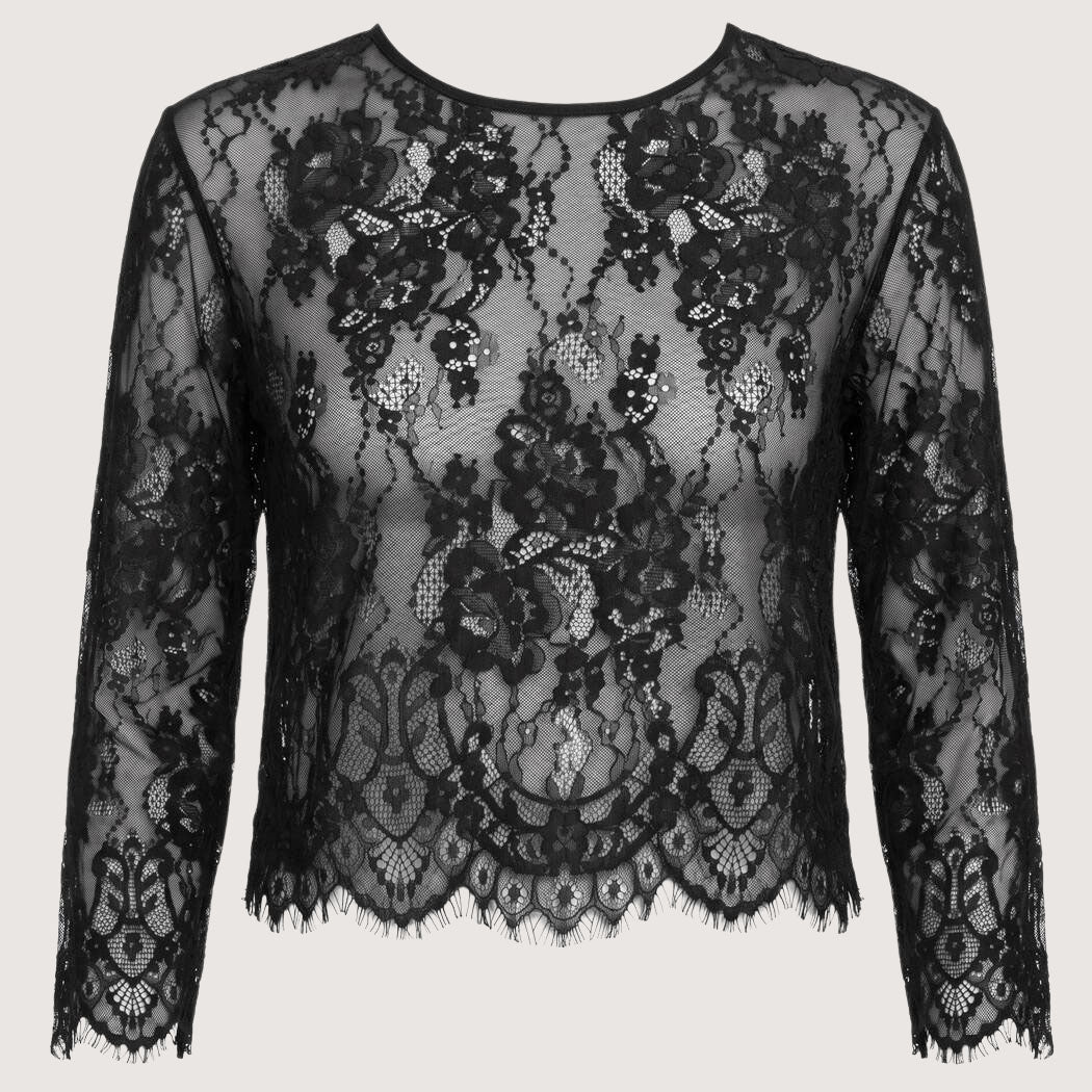 Cropped Lace Shirt - 7834