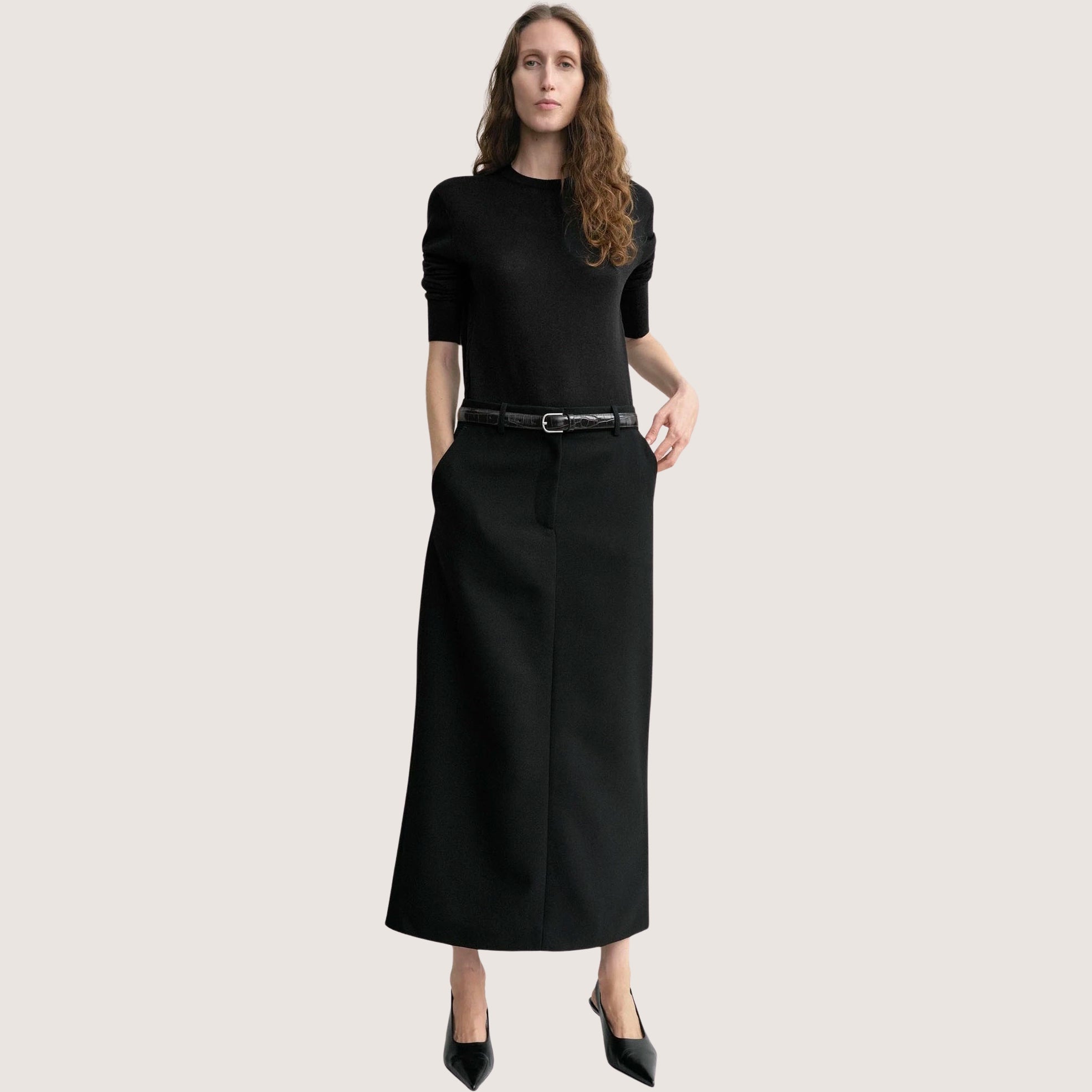 Low Waist Straight Skirt