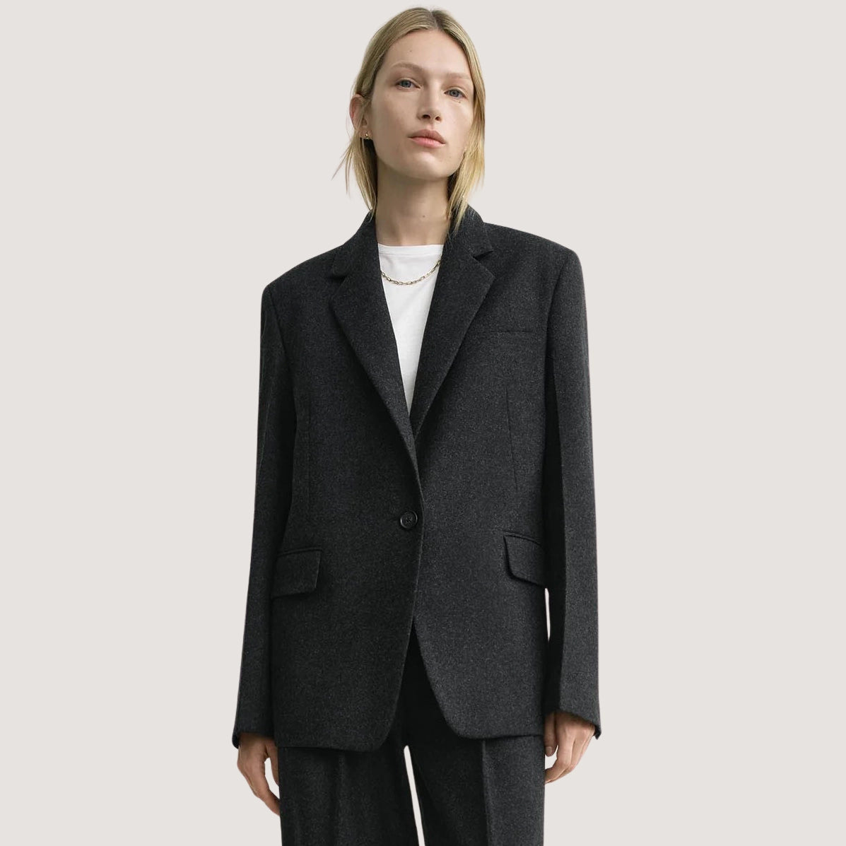 Tailored Flannel Blazer