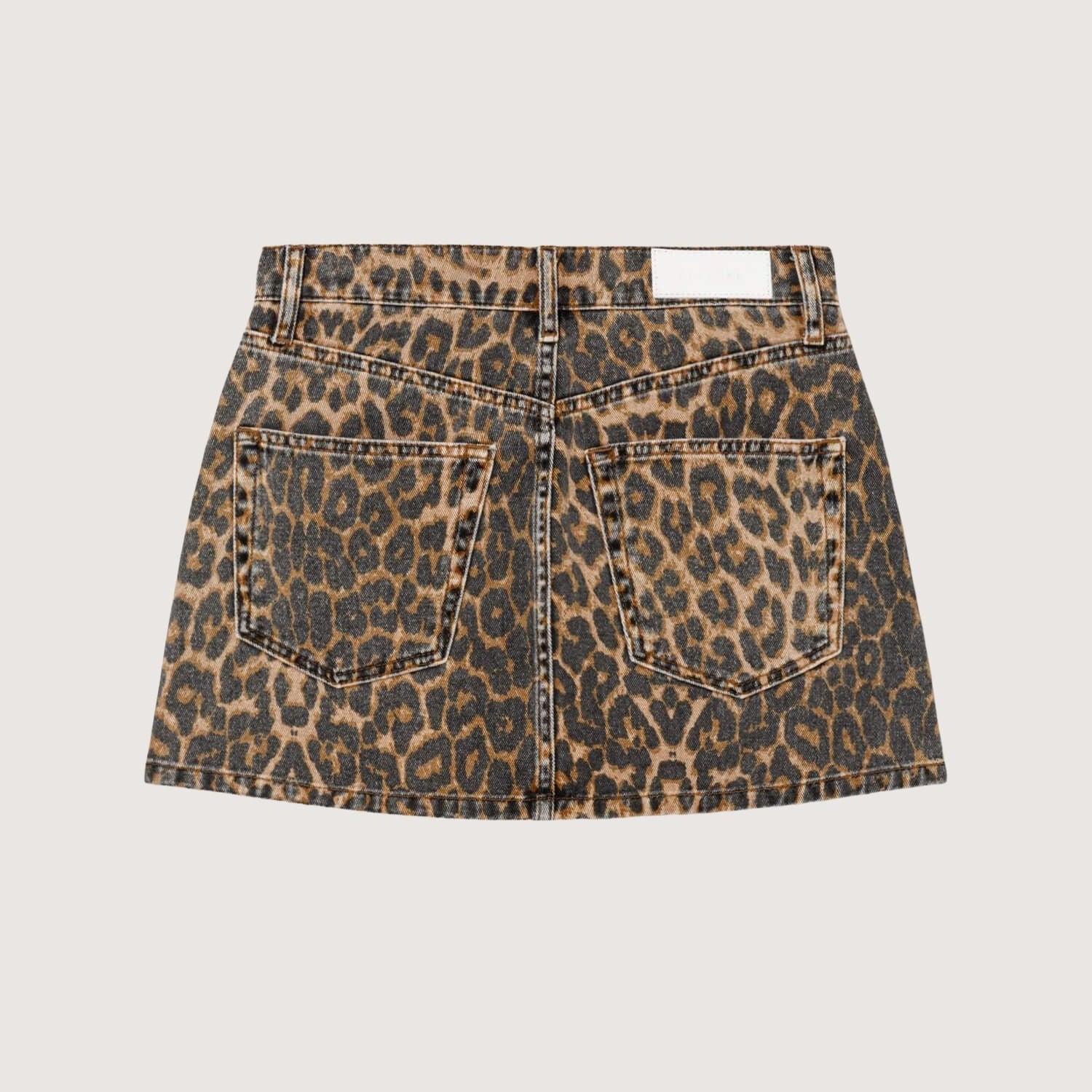 90s Mini Skirt - Leopard