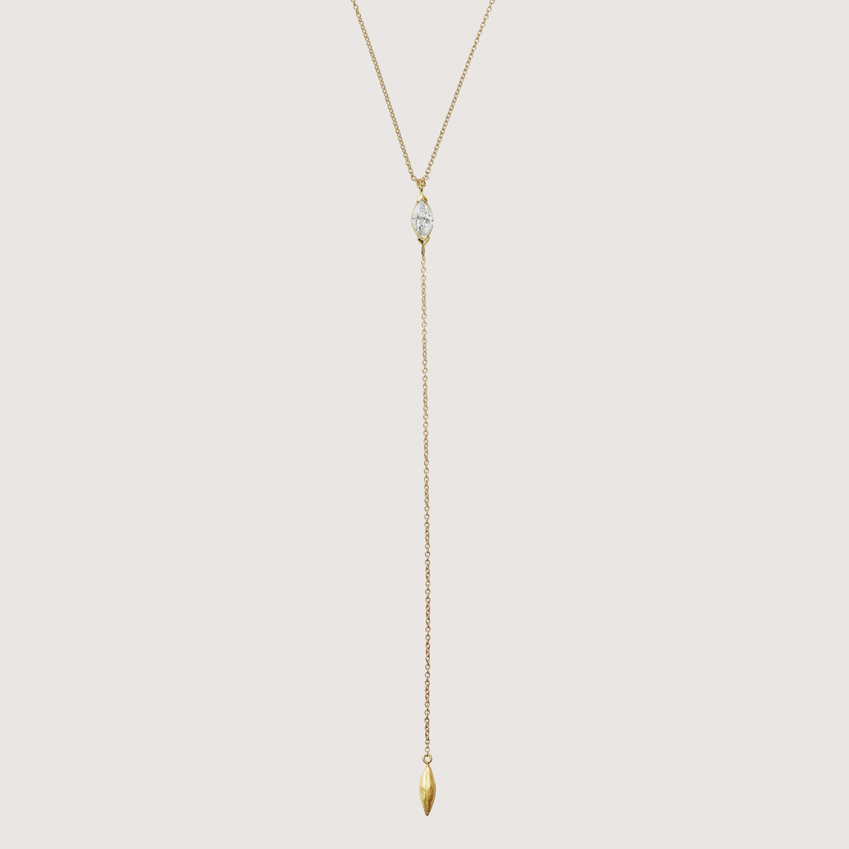 Élise Marquise Drop Diamond Necklace - 0.35