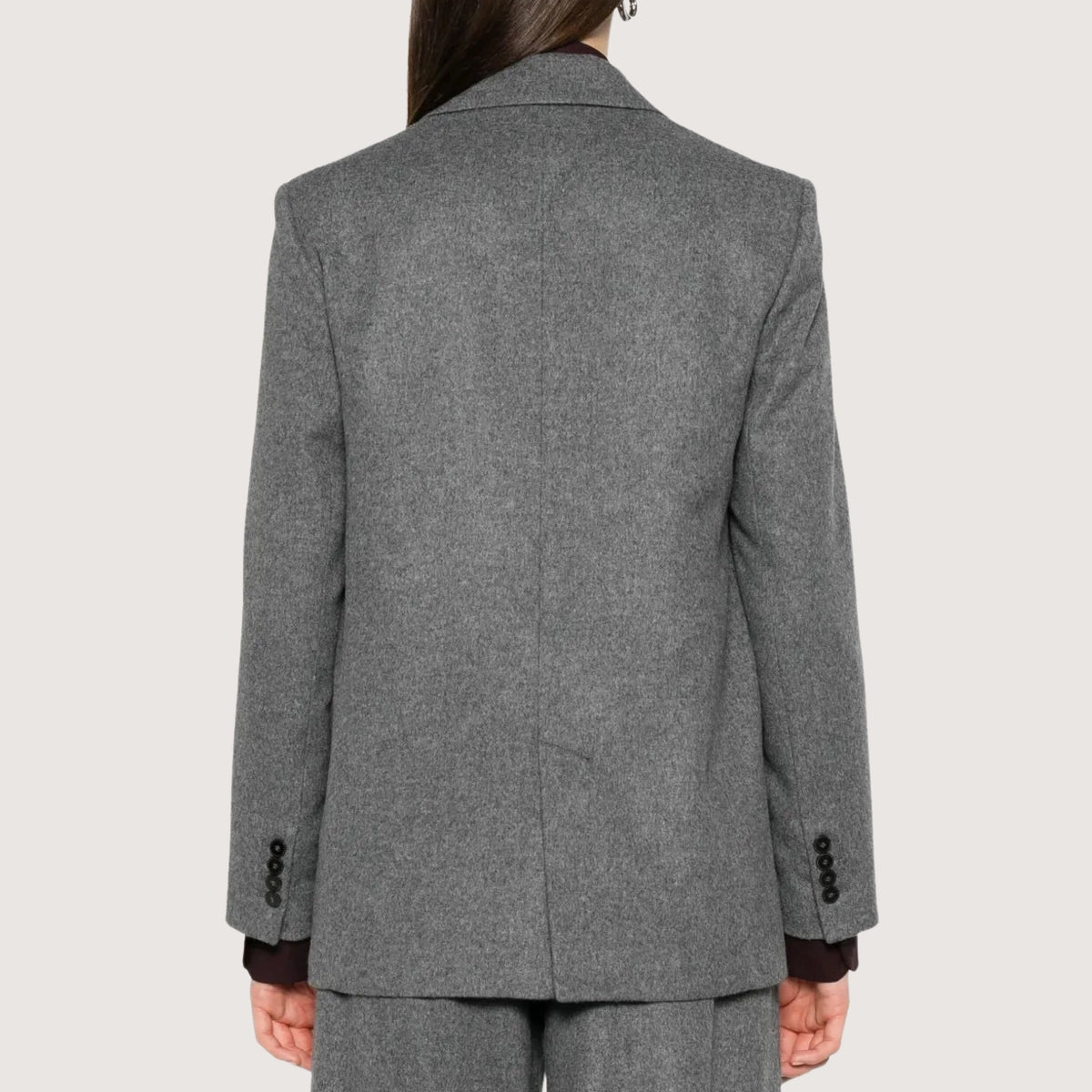 Wool Cloth Blazer Velour Details