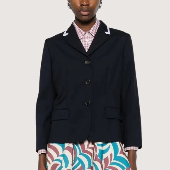 Jacket With Contrast Collar