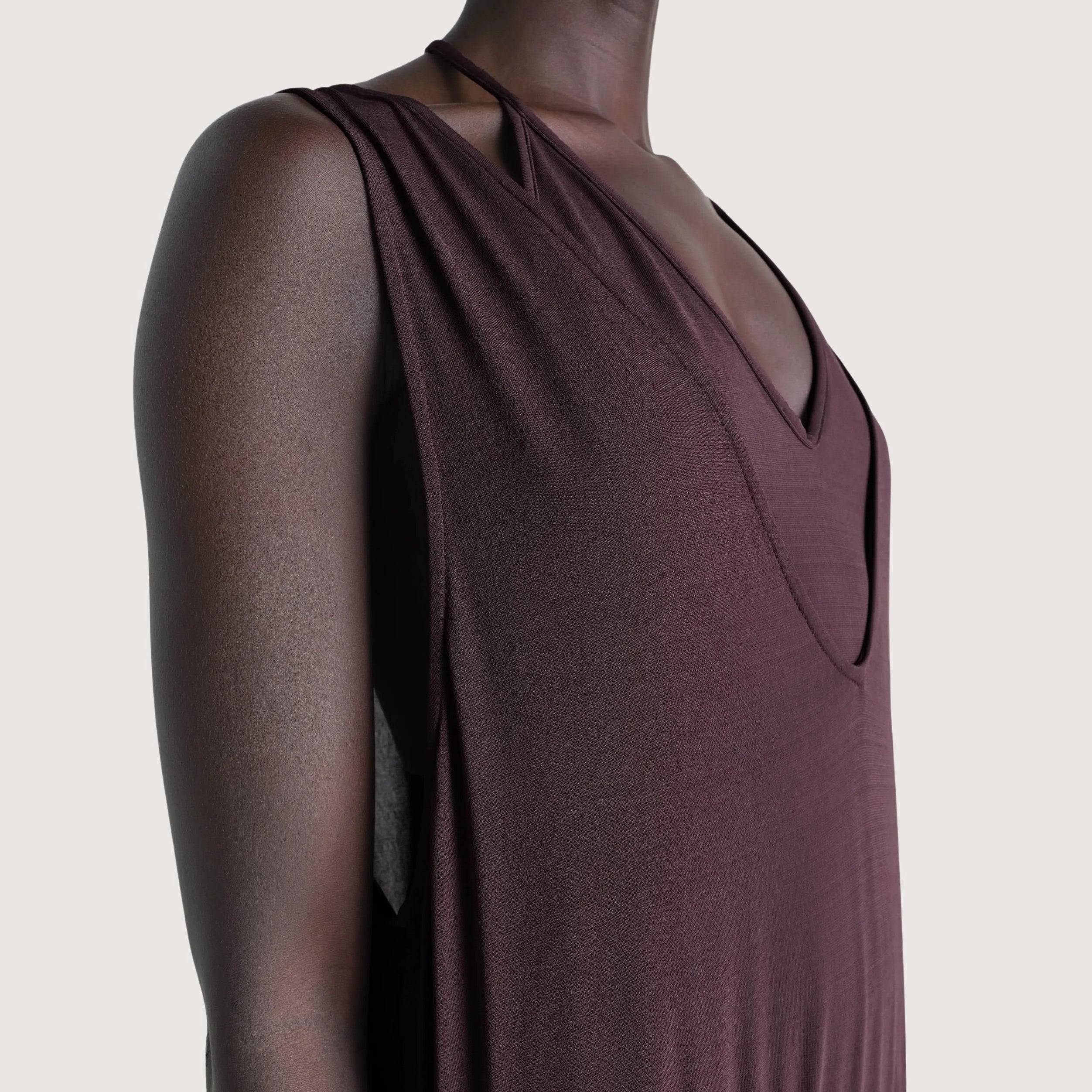 Double Layer Drape Dress