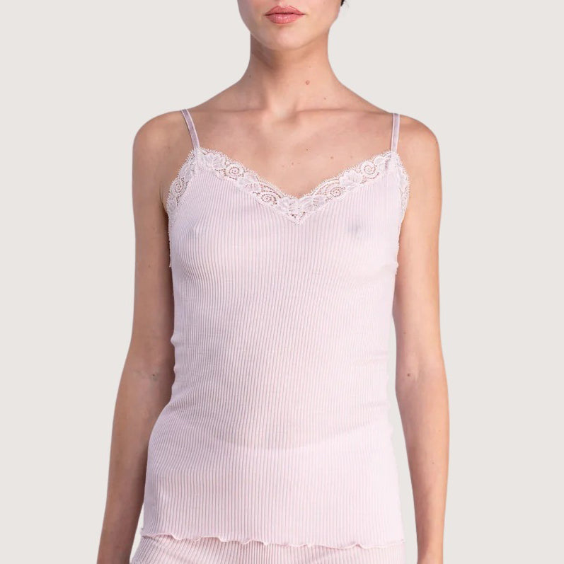 Wool & Silk Camisole Top With Leavers - 3408