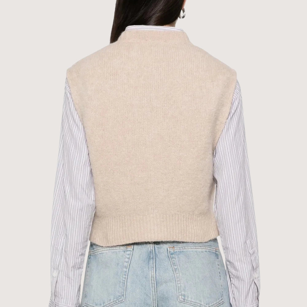 "her majesty" Embroidery Soft Baby Alpaca Vest