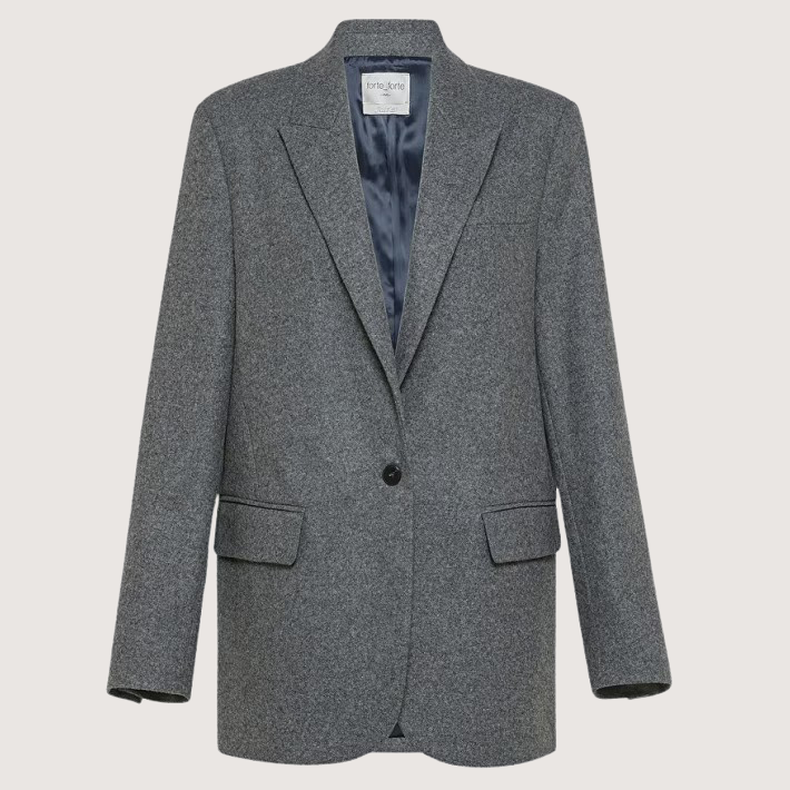 Wool Cloth Blazer Velour Details