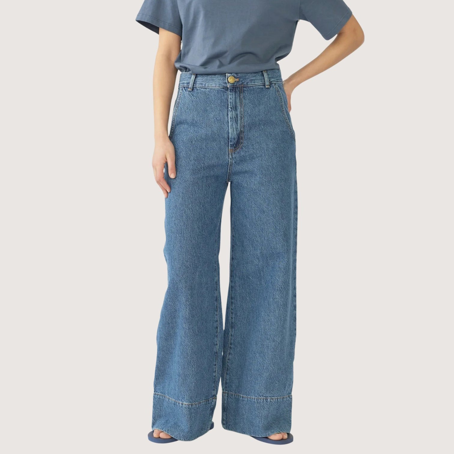 Hemp/Cotton Wide Leg Jeans