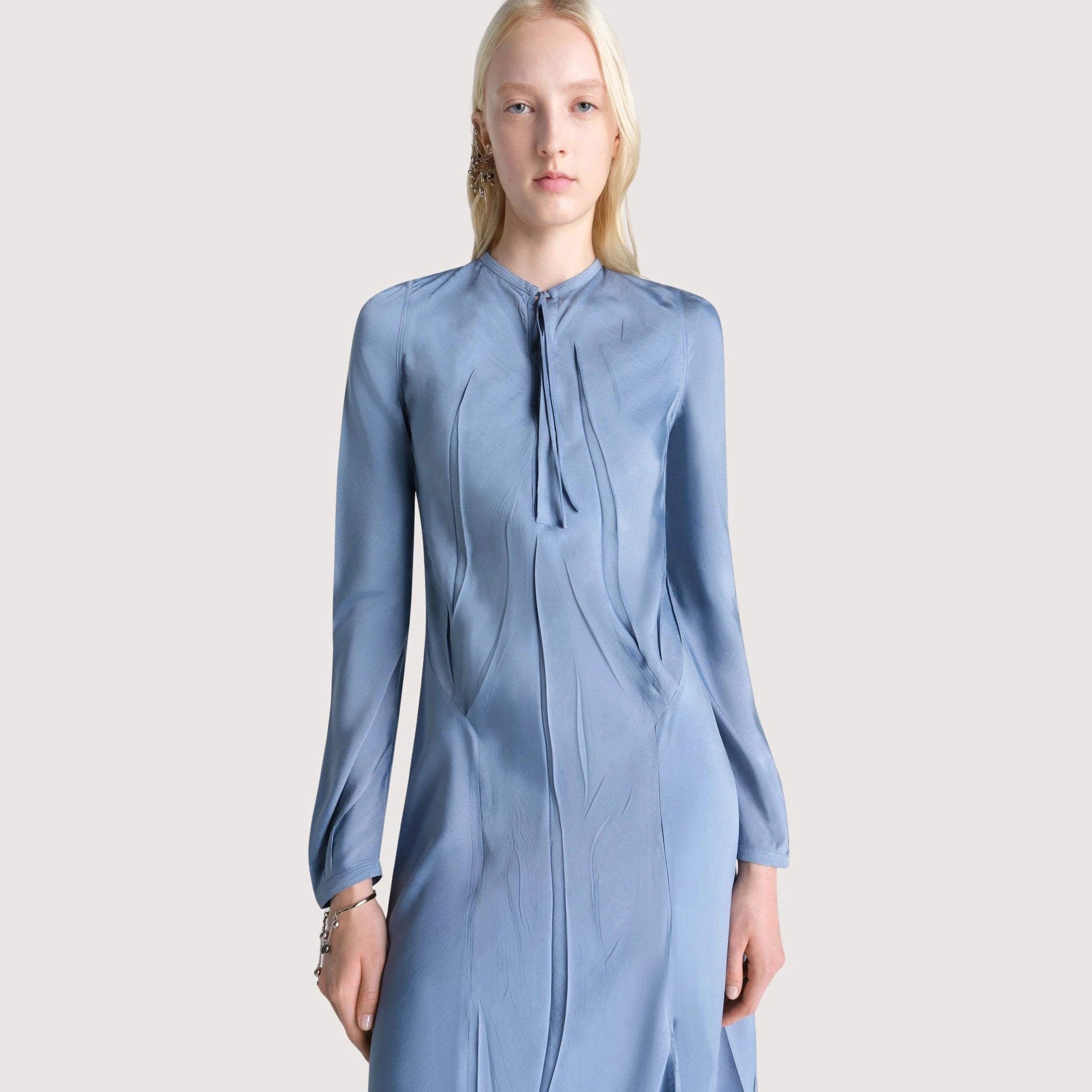 Creased Bias Dress