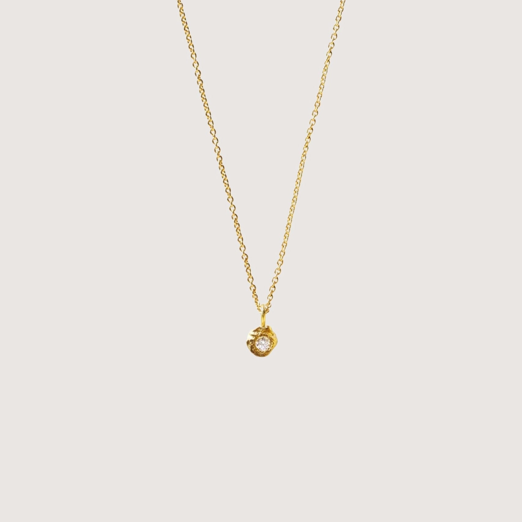 Solitaire Iman Necklace - 0.10