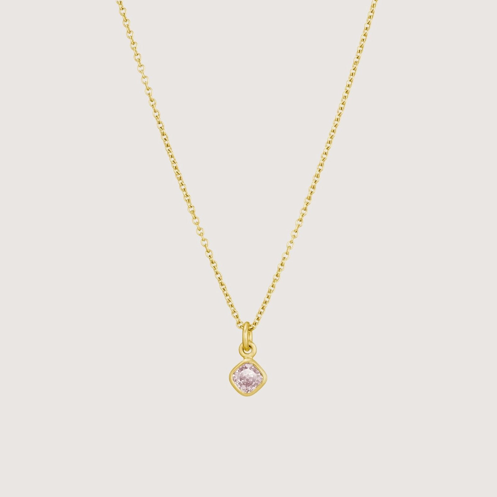 Estine Necklace Gold & Pink Diamond