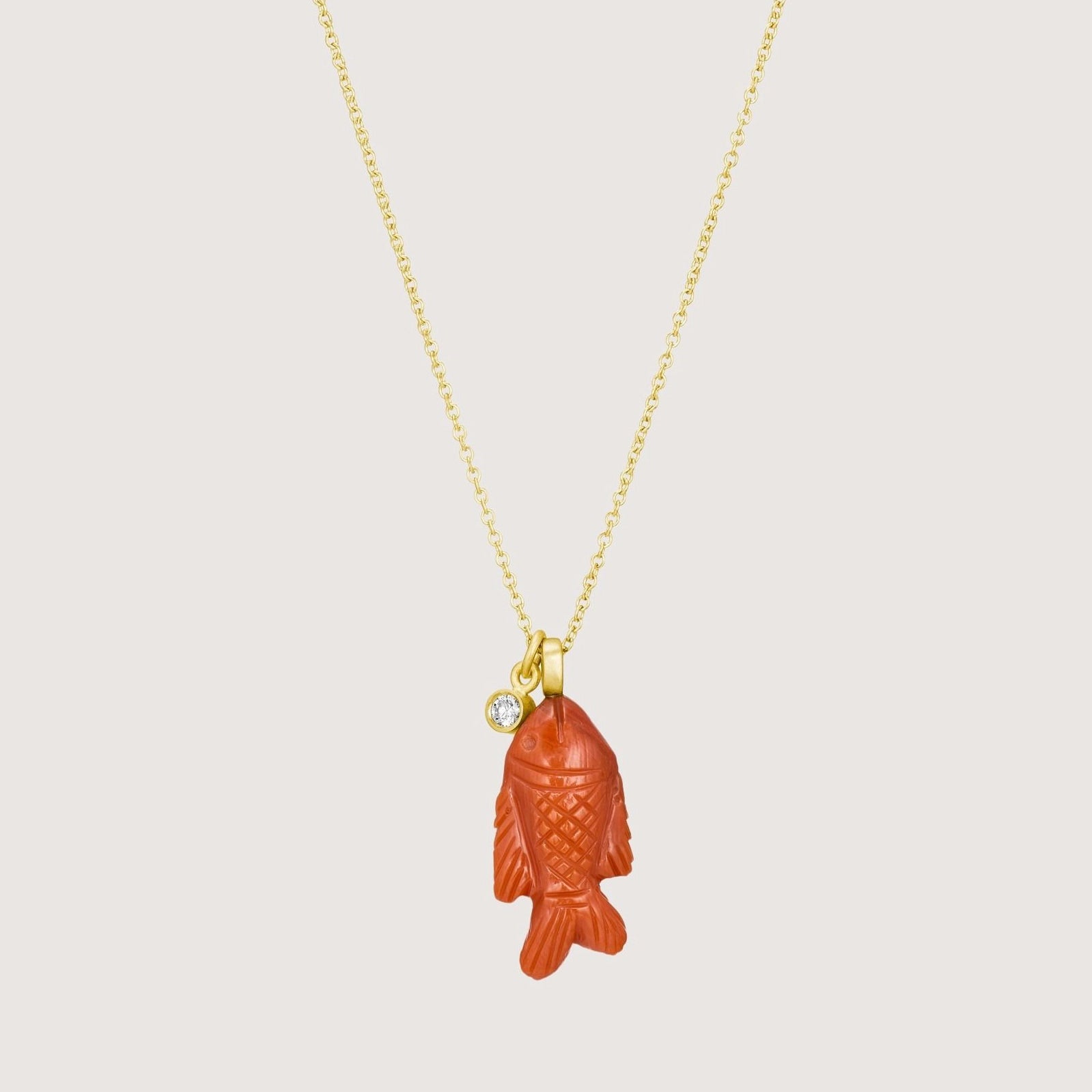 Fish Necklace Coral