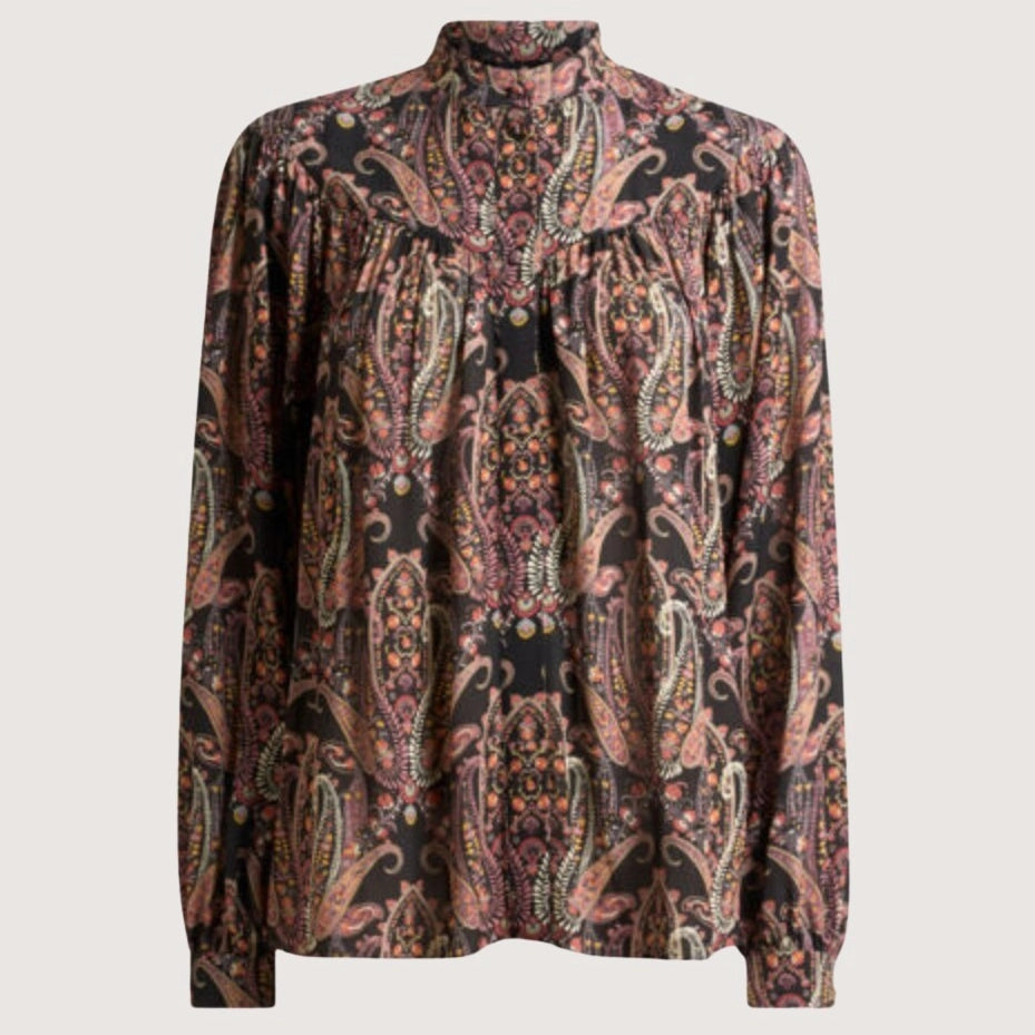 Flared Shirt With Pleating Detail