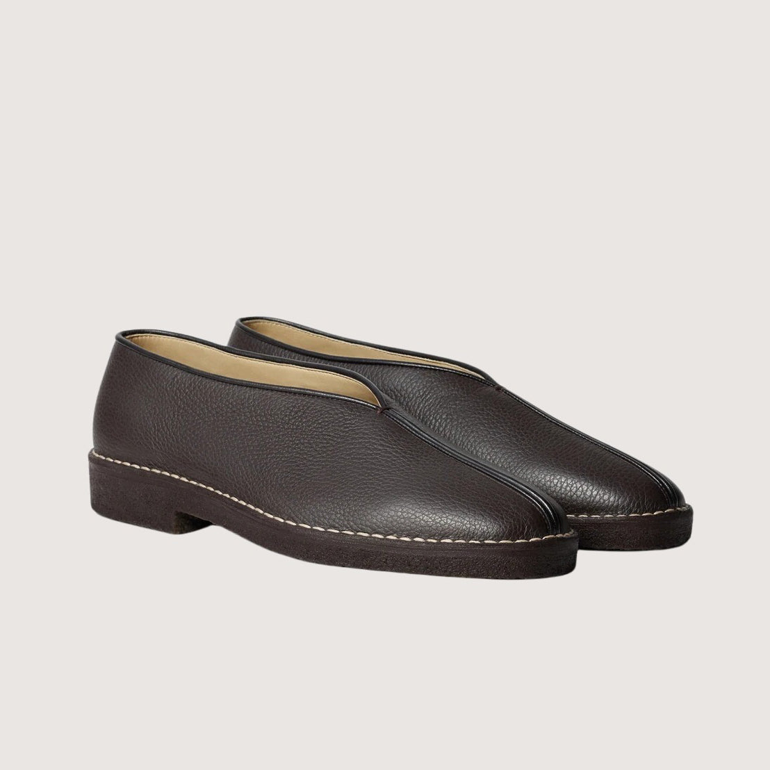 Piped Crepe Slippers